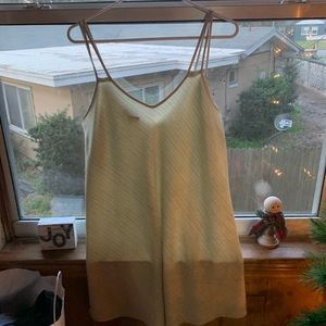 Long flowey beach tank top with twisted detailing